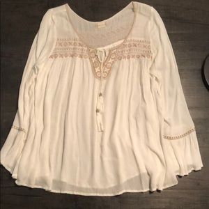 Altar’d state cream boho blouse with embroidery